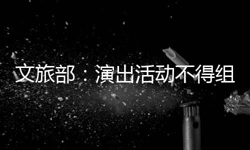 得为提供条件部不得 不文旅活动组织演出演员假唱假唱