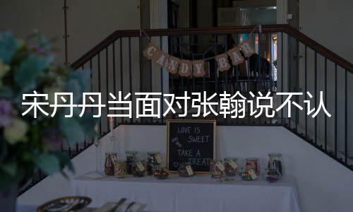 面对没名丹当他 我认识张翰张翰宋丹说不